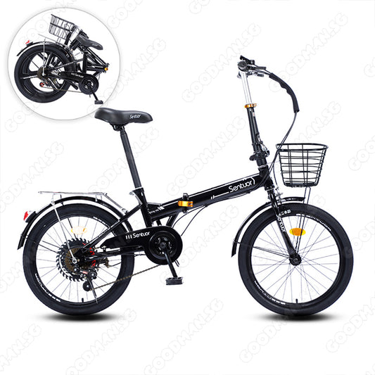 SENTUOR 22 Inch Foldable Bicycle with 7 Speed Gear