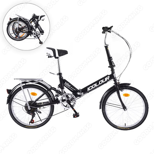 ICOLOUR 20 Inch Foldable Bicycle with 7 Speed Gear