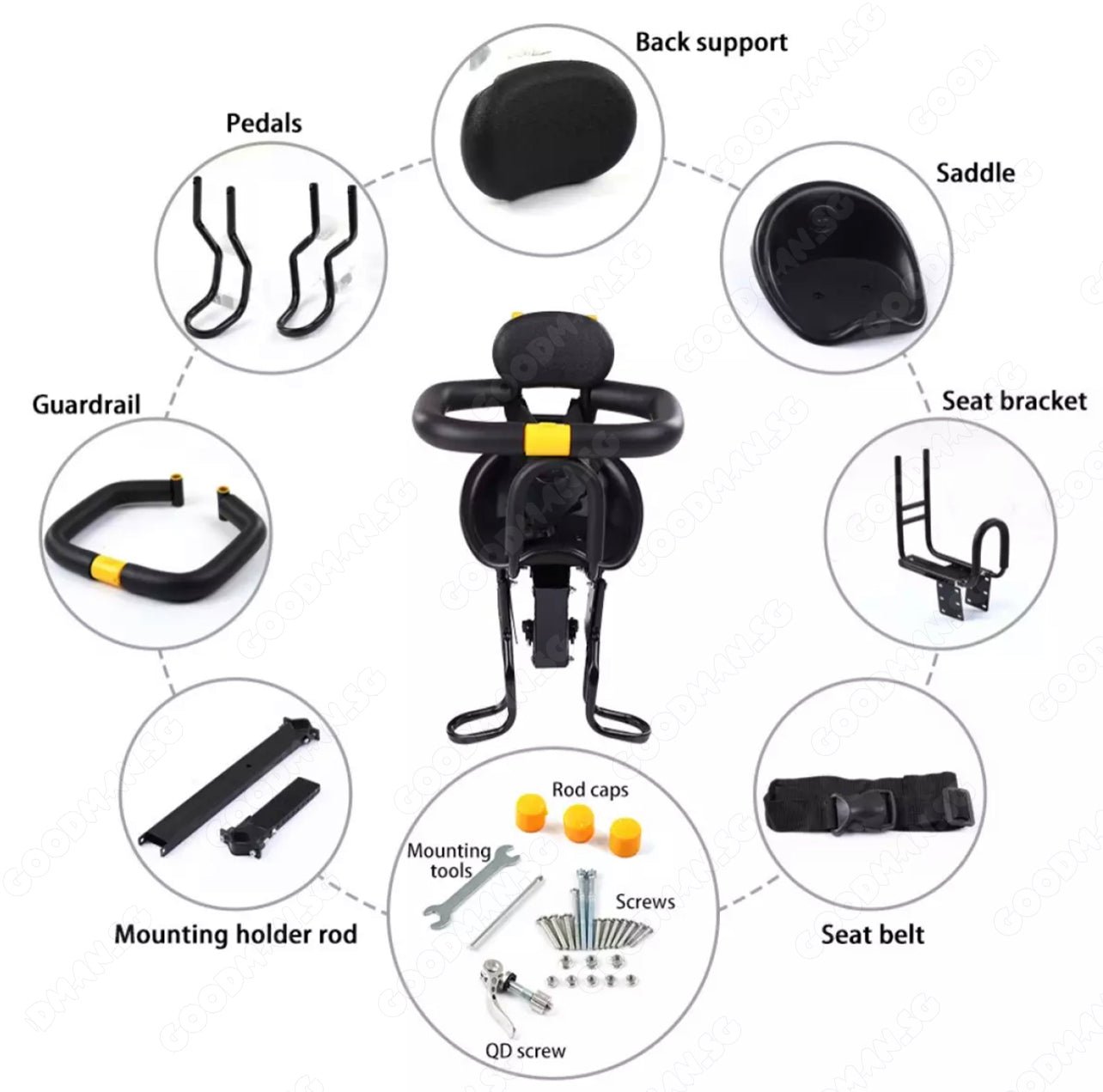 Bicycle Frame Child Seat C