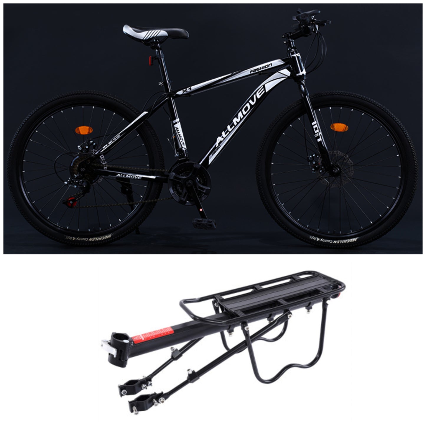 ALLMOVE 26 / 27.5 inch 21 Speed Mountain Bike Suspension