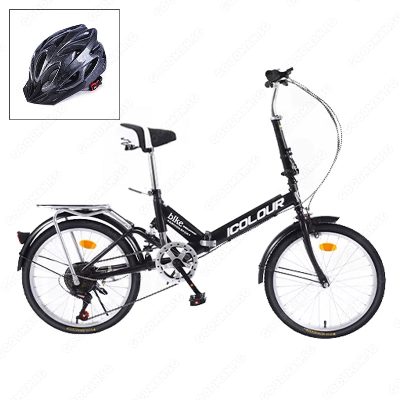 ICOLOUR 20 Inch Foldable Bicycle with 7 Speed Gear