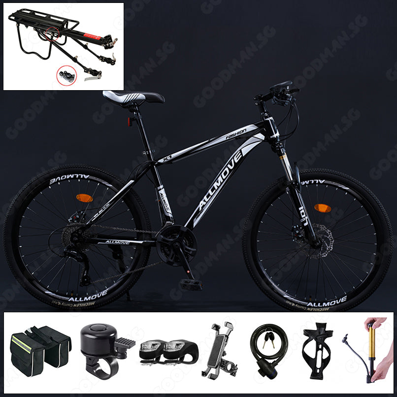 ALLMOVE 26 / 27.5 inch 21 Speed Mountain Bike Suspension