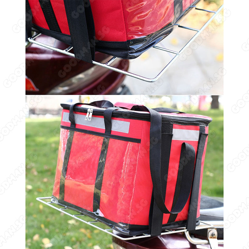 Silver Mesh For Food Delivery Box Rear Rack