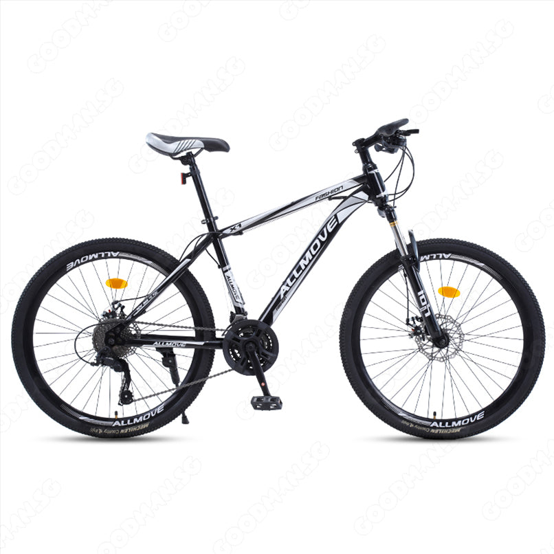 ALLMOVE 26 / 27.5 inch 21 Speed Mountain Bike Suspension