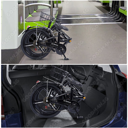 SENTUOR 22 Inch Foldable Bicycle with 7 Speed Gear