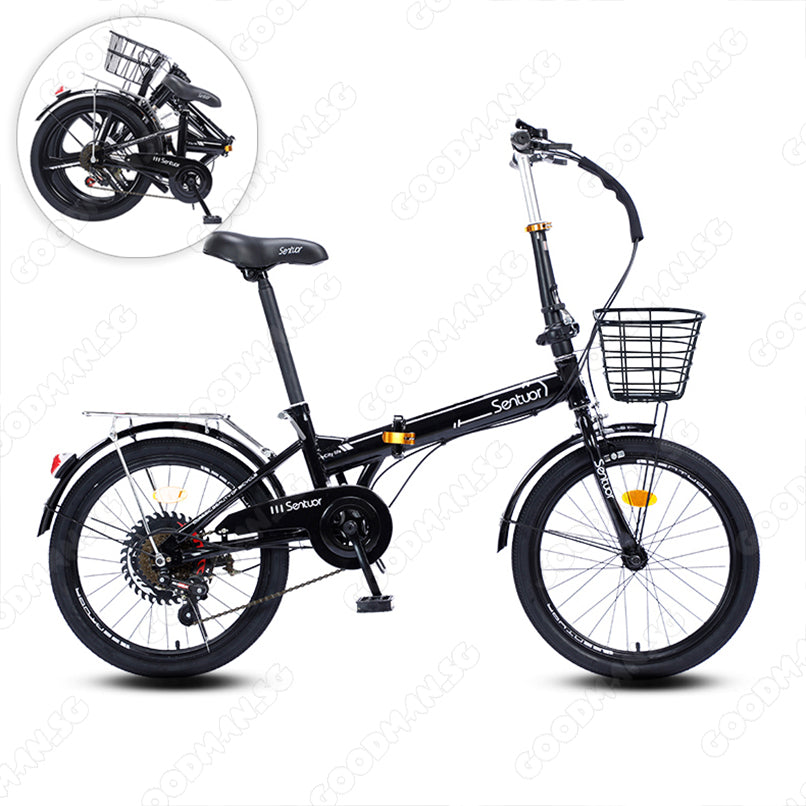 SENTUOR 22 Inch Foldable Bicycle with 7 Speed Gear