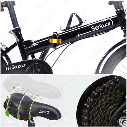 SENTUOR 22 Inch Foldable Bicycle with 7 Speed Gear