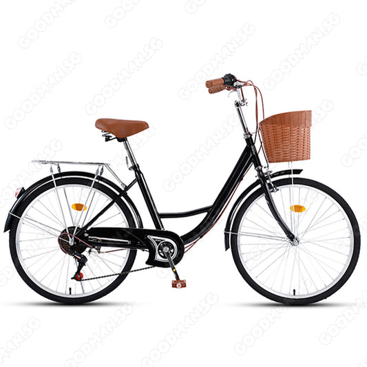 *NEW* 7 Speed Vintage City Bicycle with Basket