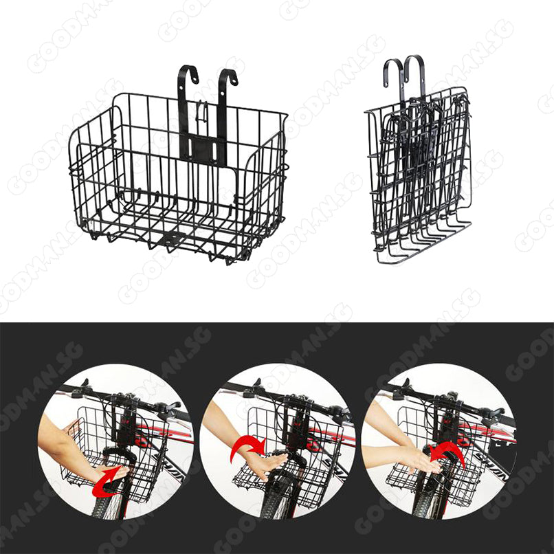 Bicycle Foldable Metal Basket