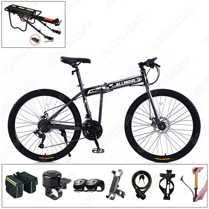 ALLMOVE 26" Foldable 21 Speed Mountain Bike