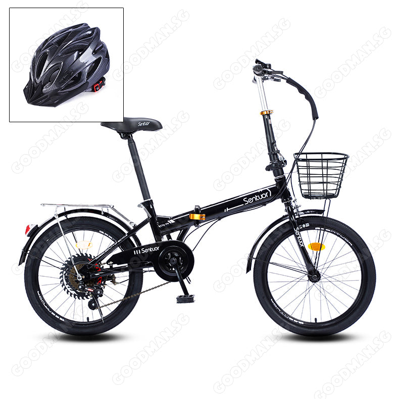 SENTUOR 22 Inch Foldable Bicycle with 7 Speed Gear