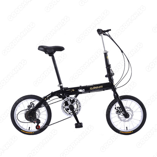 SANHM 16 Inch 6 Speed Foldable Bike